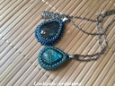 Collier au choix, labradorites brodées de perles